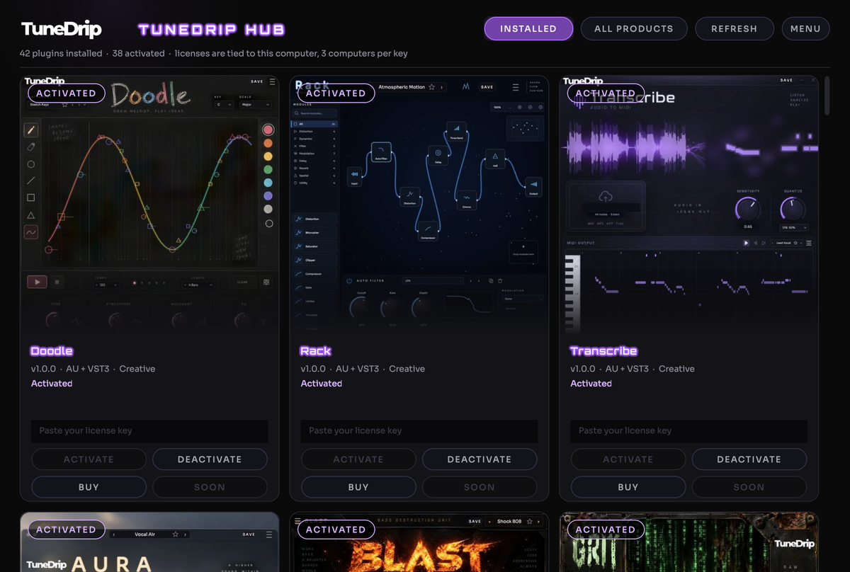 TuneDrip Hub