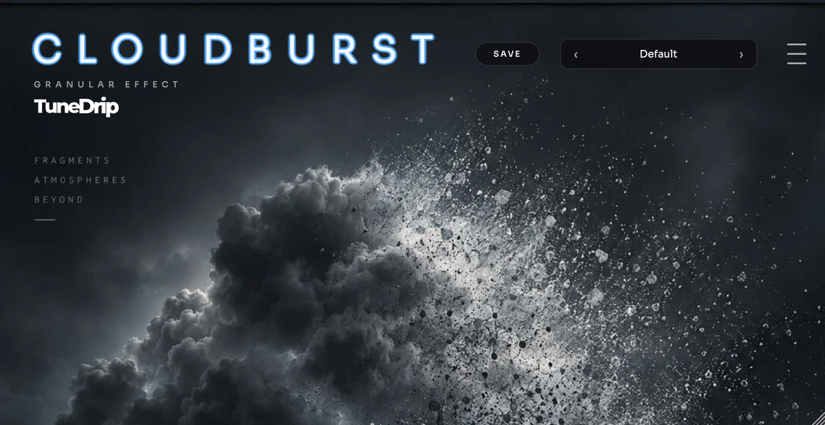 TuneDrip Cloudburst Free interface 1