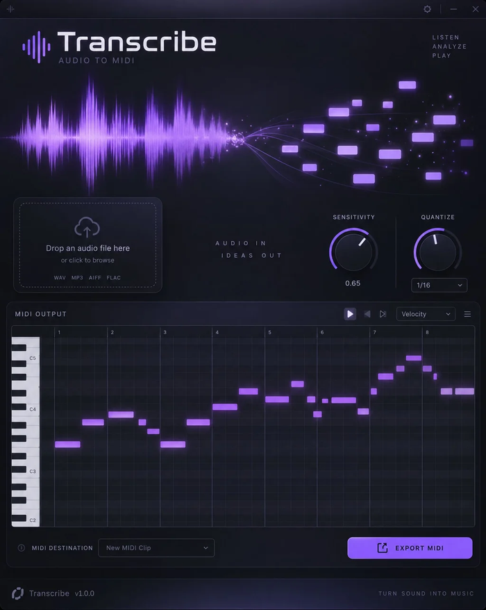 TuneDrip Transcribe