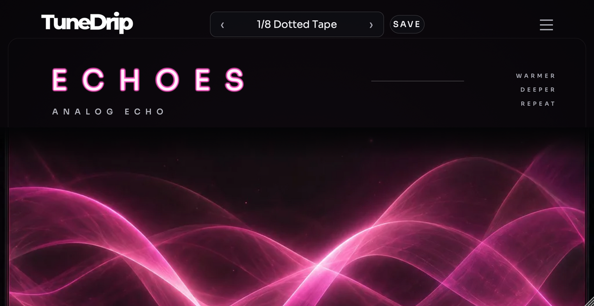 TuneDrip Echoes Free interface 1