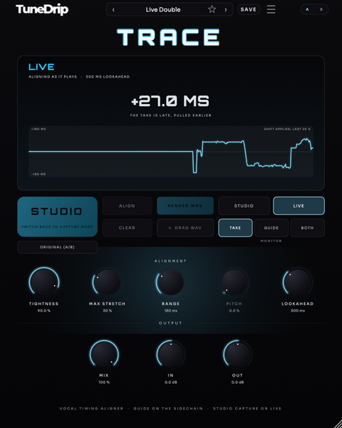 TuneDrip Trace interface 1